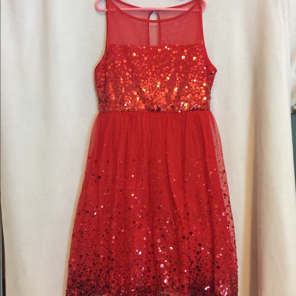 Crystal Doll Red Sequined Dress